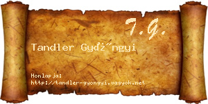 Tandler Gyöngyi névjegykártya