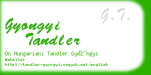 gyongyi tandler business card